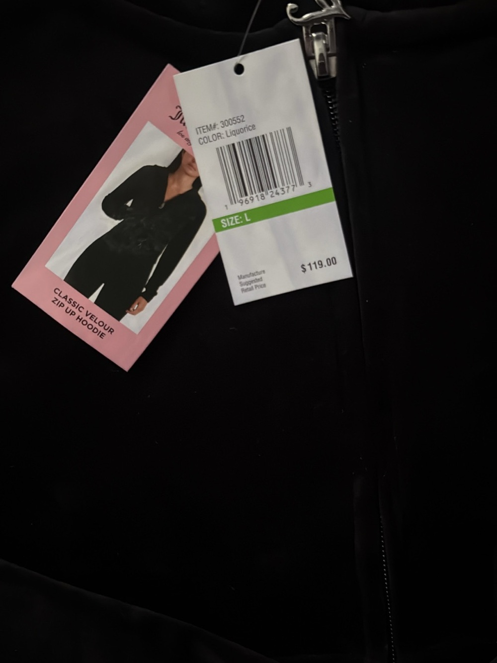 Juicy Couture Classic Velour Tracksuit Zip-Up Hoodie & Pull on Pants Medium BNWT - Picture 4 of 6